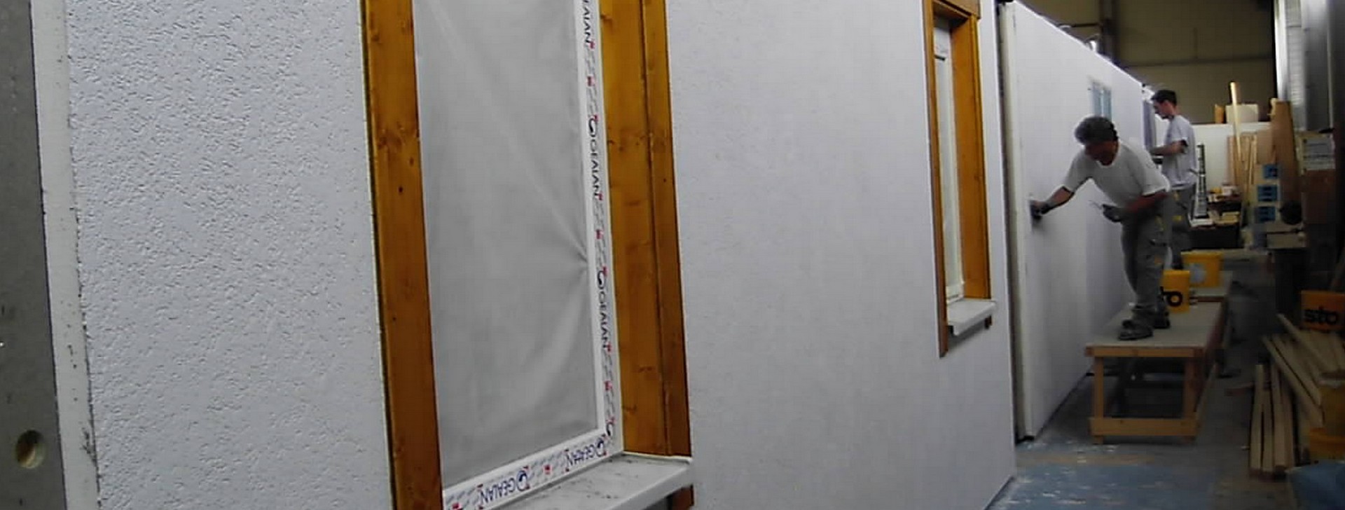 Wolf falpanel gyártótelepi vakolással!